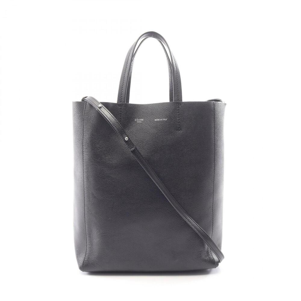 Celine Vertical Small Cabas 2-Way Tote Bag/Handbag, Leather, Women's, Black (...